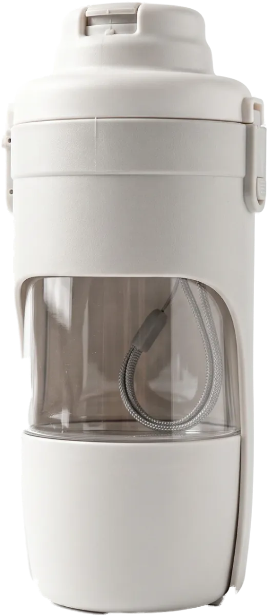 2-in-1 Travel Bottle, Grey